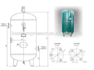 compressed air storage tank