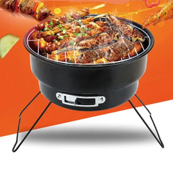 Chromed Steel Leg Bbq Charcoal Old Smokey Grill Portable Camping Grill With Cooler Bag