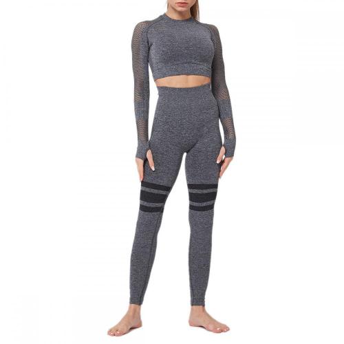 Isinqe Esiphezulu seGym Mesh Leggings Suit