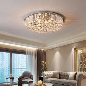 Adjustable Power Guangdong Round LED Flush Mount Ceiling Lights for Bedroom in US Canada Market