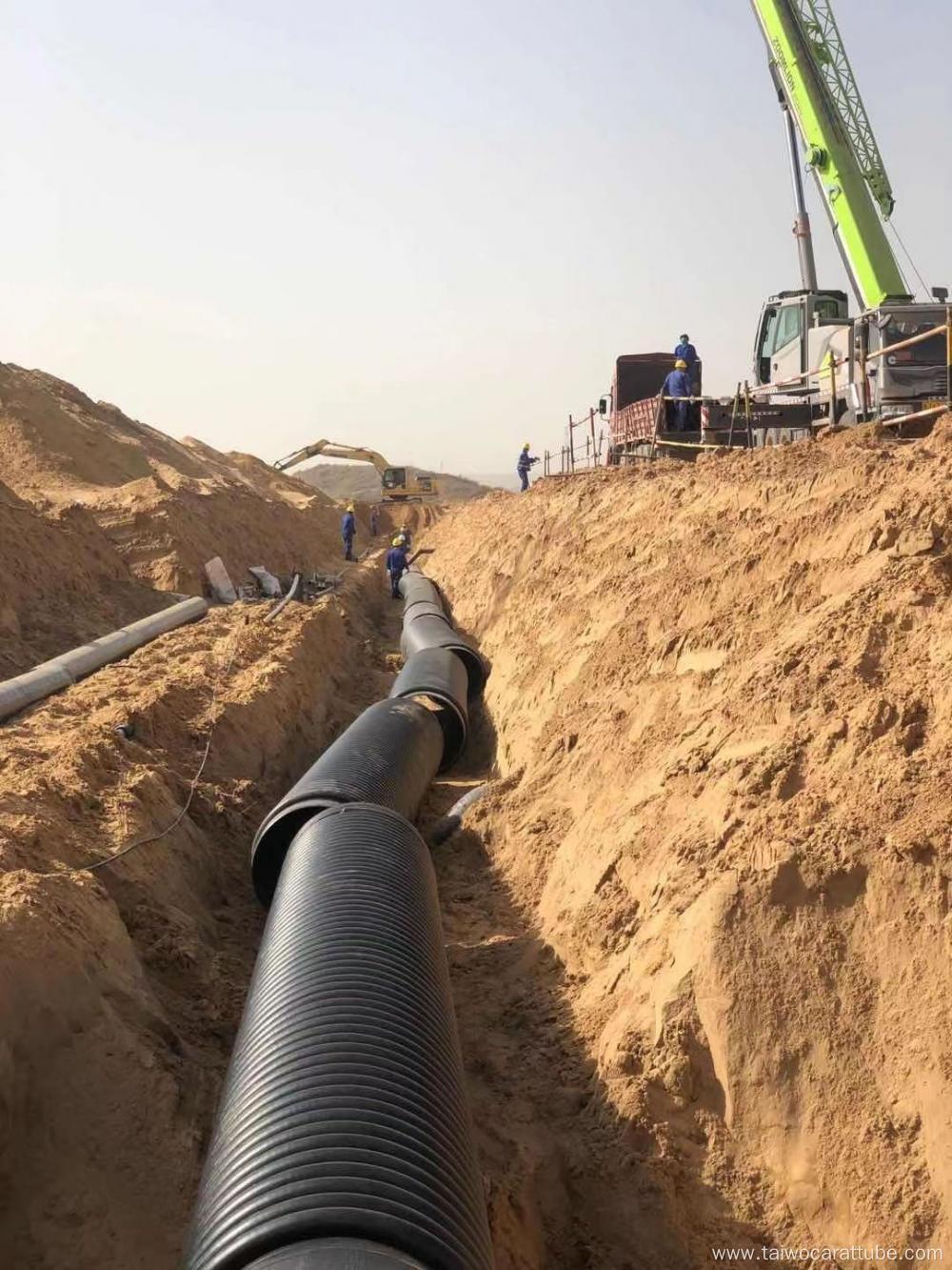 HDPE winding structure-wall pipes Krah pipes for drainage