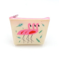 Porte-monnaie en silicone style flamant rose