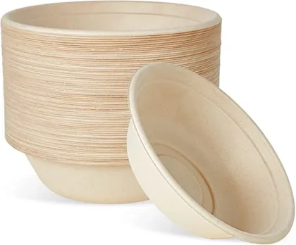 Disposable Food Grade Takeaway Salad Sugarcane Bowl
