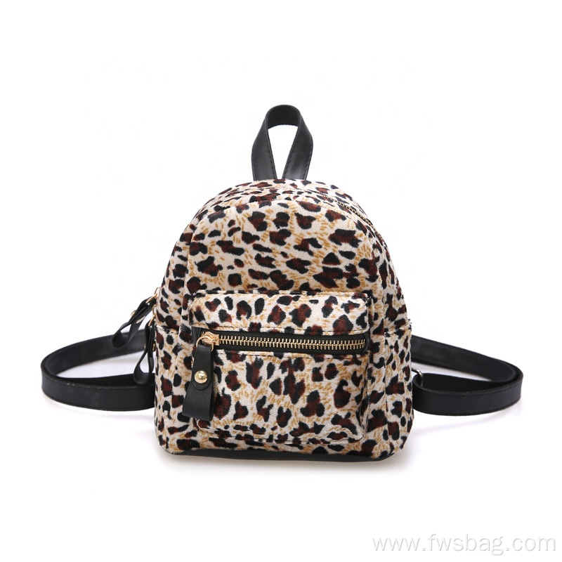 Custom PU leather backpack school cute Cotton backpack