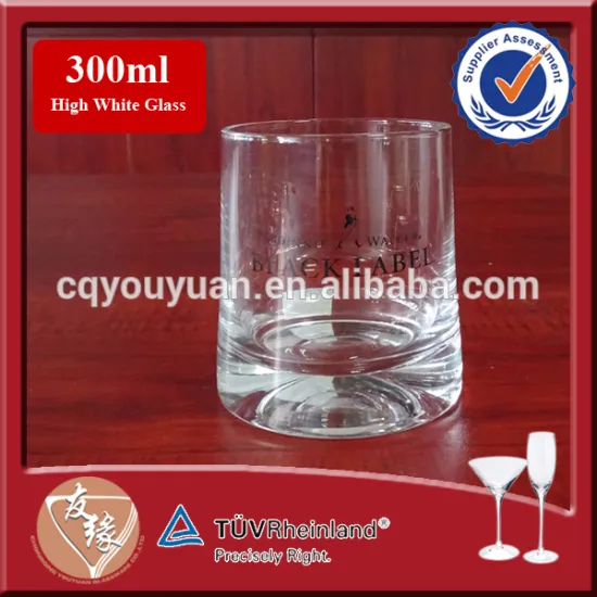 300ml handblown whisky rock drinking glass with round bottom