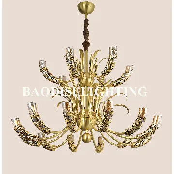 LED light, Modern lighting fixtures in Antique copper finish, 2 layers