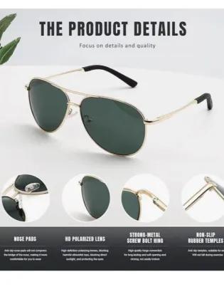 Polarized Aviator Sunglasses for Men Women
