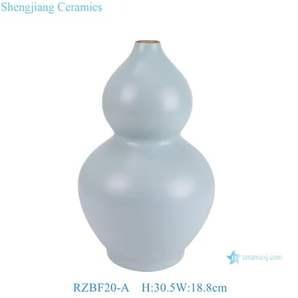 Song Dynasty Ru Kiln Porcelain Gourd Shape Celadon Vase