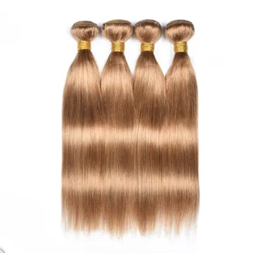 Wholesale Raw Unprocessed Virgin Hair Vendors Color 27# silky straight Brazilian Hair Bundles