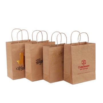 Wholesale Custom Logo White Kraft Paper Bags for Gifts and Promotions