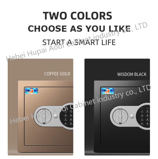 This small digital money safe is available in two colors, classic black and elegant coffee.