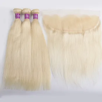 natural 613 frontal and bundle, virgin wholesale silky 613 straight hair, factory price 10a brazilian hair bundles