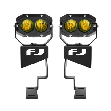 Hood A-Pillar LED Spotlight Pods 3 Inch Bracket for Toyota FJ Cruiser 2007-2016