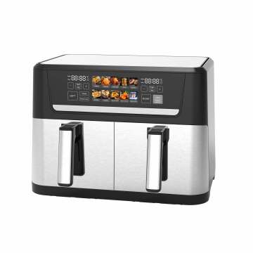 Kaisa Villa 2024: 12L Dual Zone Electrical Deep Air Fryer พร้อมตะกร้าสแตนเลส