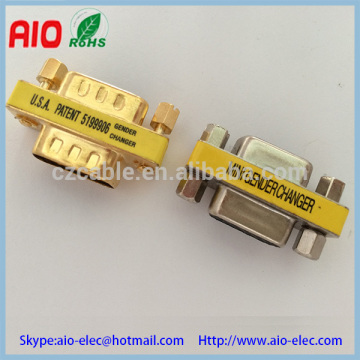 two way type D SUB VGA jack female for panel MINI Gender changer