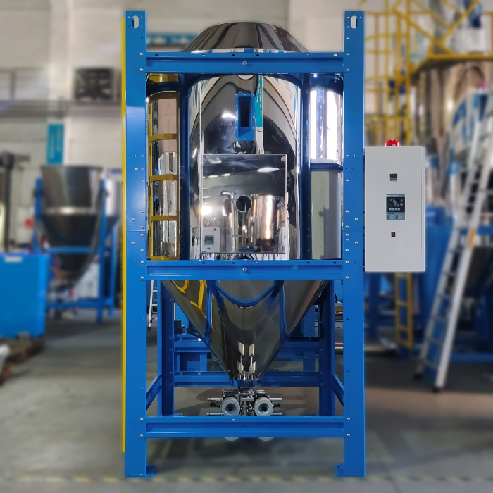 Partikel Plastik Stainless Stainling Euro Hopper Dryer