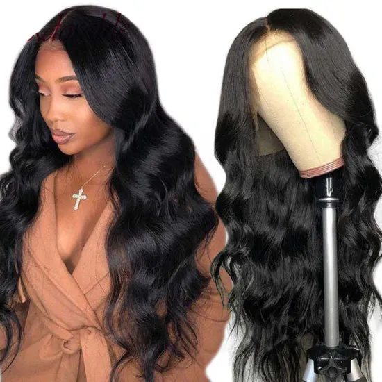 Cheap price body wave transparent glueless lace wig, 13*6 virgin cuticle aligned transparent lace wig