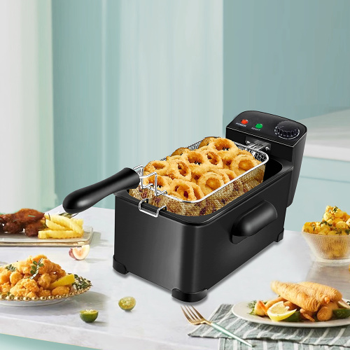 2023 Aço inoxidável preto 3L Electric Deep Fryer