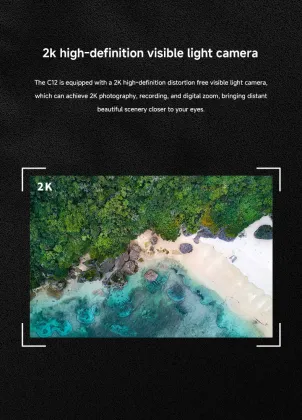 Skydroid C12 Camera: 2K High Definition Three-axis Stabilized Drone with Light Gimbal