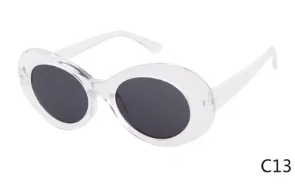 Vintage Small Oval Sunglasses - Kurt Cobain Style 90s Retro Leopard Frame Sun Shades