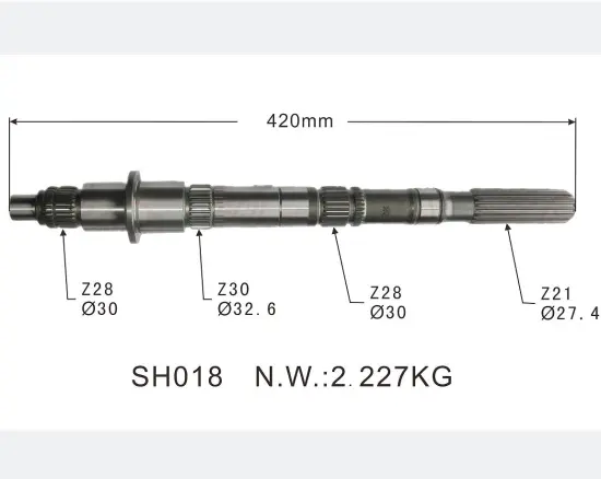 Auto parts input transmission gear Shaft main drive for 33321-26050