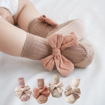 2024 Spring Autumn Baby Girls Anti-Slip Cotton Socks for Newborn