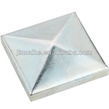 white Steel Fence Post caps