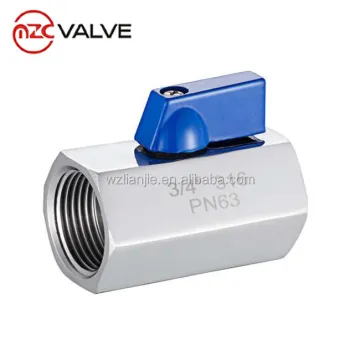 304 Mini Ball Valve F/F Threaded Ends PN63 Mini Ball Valve