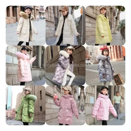 2024 New Girls' Thick Winter Cotton-Padded Coat