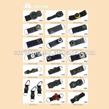 travel compass with keyring and strap #7842-7865