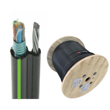 Price of OEM Single/Dual Sheath Armor Figure 8 Green Stripe Optical Cable with 24/36/48/96 Core Singlemode Fiber