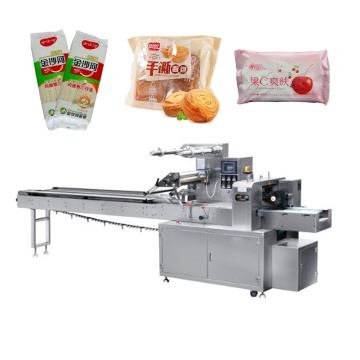 Máy đóng gói bánh mì túi tự động ngang đầy đủ của servo