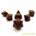 Bescon Halloween Polyhedral Würfel 7pcs Set, Halloween RPG Würfel Set d4 d6 d8 d10 d12 d20 d% Set von 7 Halloween Würfel-DnD Würfel