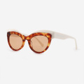 Cat Eye Lamination Acetate Female Sunglasses