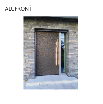 High-Quality Heat Insulation Aluminum and Timber Hinged Entrance Doors - German Standard