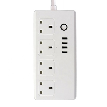 Top Selling Smart WiFi AC 100-240V Extension Socket with US Plug and 4 USB Ports
