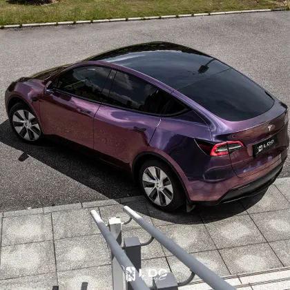 Purple Mecha Chameleon Car Wrap