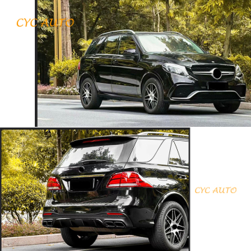 GLE63 AMG Style Bumper Full Body Kit with Lights for Mercedes-Benz ML Class W166/X166 Upgrade