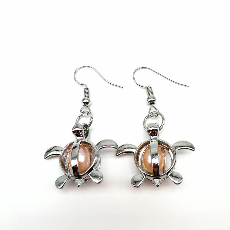 Girl S Fashion Turtle Pendant Earrings