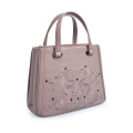 Shopper Medium Xbody in pelle di vitello rosa con doppia zip