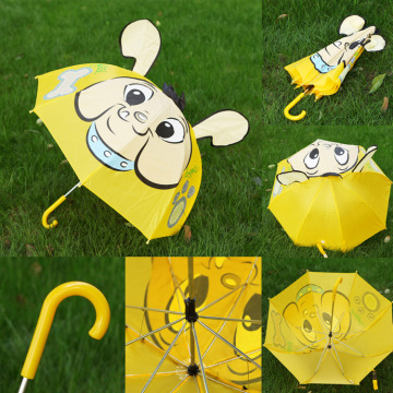 Pet dog cartoon polyester children straight umbrella
