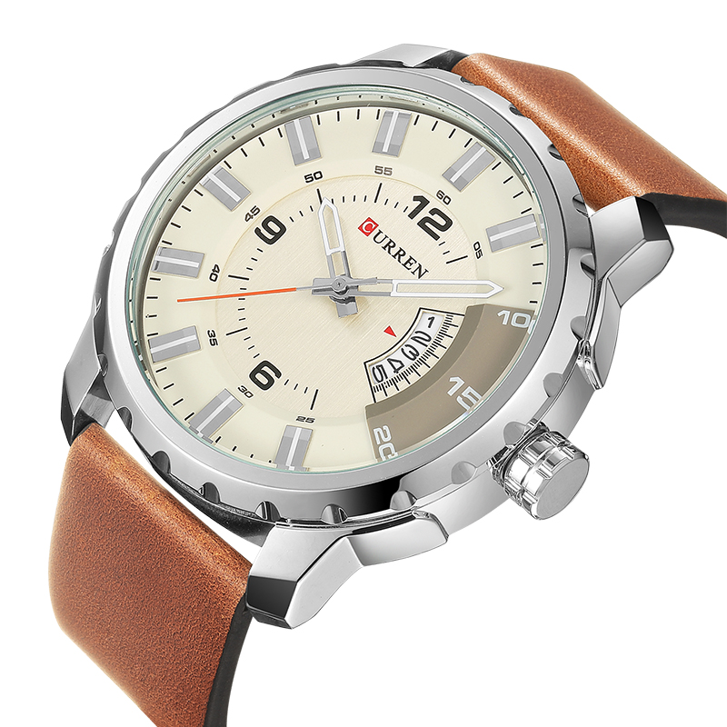 Casual Fashion Leather Waterproof Quartz Watches 