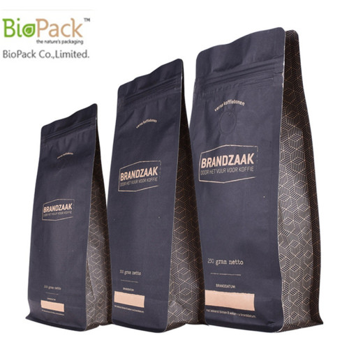 Bolsa de café de almidón de maíz biodegradable Ziplock al por mayor de envases de China