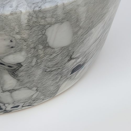 天然の灰色の大理石の浴槽