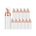 travel size little rose gold foaming pump bottles 50ml 100ml