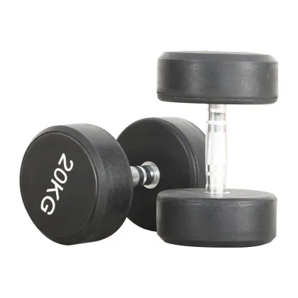 2.5kg 5kg 10kg Weights Round Rubber Dumbbells