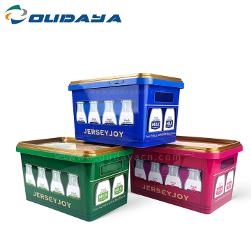Scatola per biscotti in plastica da 95 once 2800 ml con coperchio Rettangolo