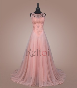 A line Pink alibaba new arrival Evening Dress 2015