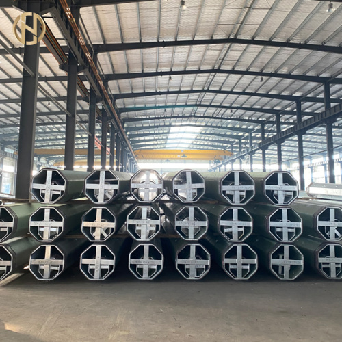 HDG galvanizli 11.9 metre sekizgen güç aydınlatma direkleri