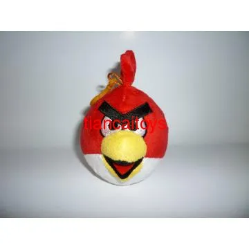 red angry birds plush toy